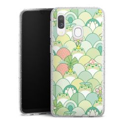 Silikon Glitter Case transparent-silber