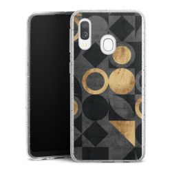 Silikon Glitter Case transparent-silber