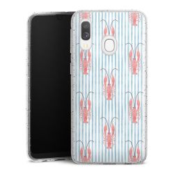 Silikon Glitter Case transparent-silber