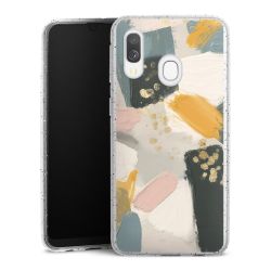 Silikon Glitter Case transparent-silber