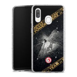 Silikon Glitter Case transparent-silber