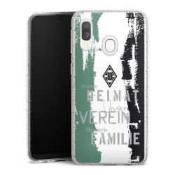 Silikon Glitter Case transparent-silber