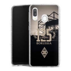 Silikon Glitter Case transparent-silber