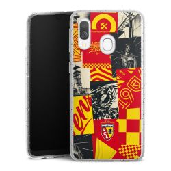 Silikon Glitter Case transparent-silber