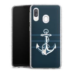 Silikon Glitter Case transparent-silber