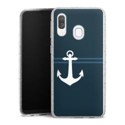 Silikon Glitter Case transparent-silber