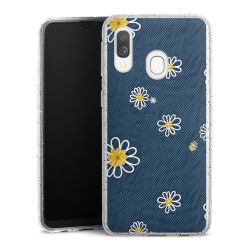 Silikon Glitter Case transparent-silber