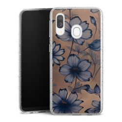 Silikon Glitter Case transparent-silber