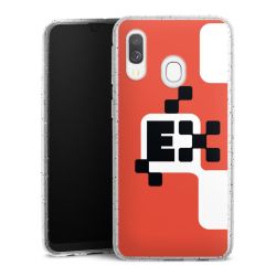 Silikon Glitter Case transparent-silber