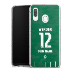 Silikon Glitter Case transparent-silber