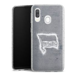 Silikon Glitter Case transparent-silber