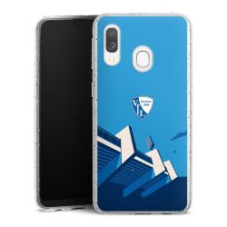 Silikon Glitter Case transparent-silber