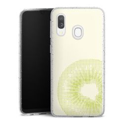 Silikon Glitter Case transparent-silber