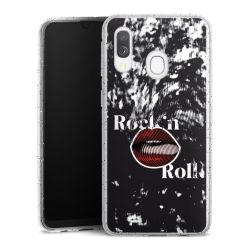 Silikon Glitter Case transparent-silber