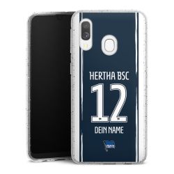 Silikon Glitter Case transparent-silber