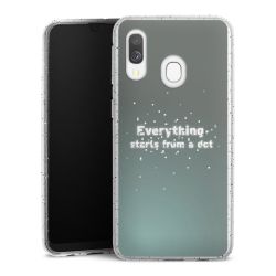 Silikon Glitter Case transparent-silber