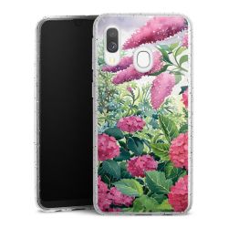 Silikon Glitter Case transparent-silber