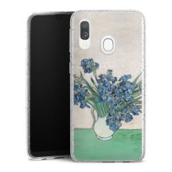 Silikon Glitter Case transparent-silber