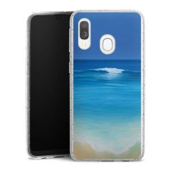 Silikon Glitter Case transparent-silber