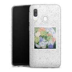 Silikon Glitter Case transparent-silber