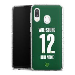 Silikon Glitter Case transparent-silber