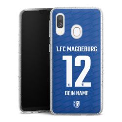 Silikon Glitter Case transparent-silber