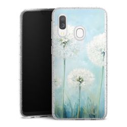 Silikon Glitter Case transparent-silber