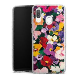 Silikon Glitter Case transparent-silber