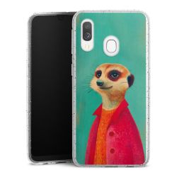 Silikon Glitter Case transparent-silber