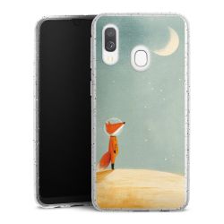 Silikon Glitter Case transparent-silber