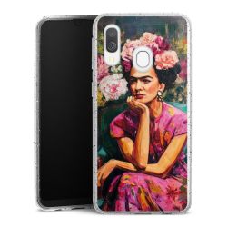 Silikon Glitter Case transparent-silber