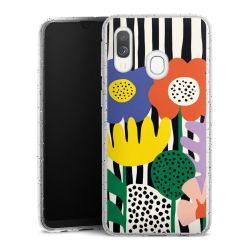 Silikon Glitter Case transparent-silber