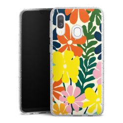 Silikon Glitter Case transparent-silber