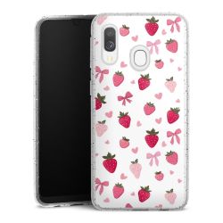 Silikon Glitter Case transparent-silber