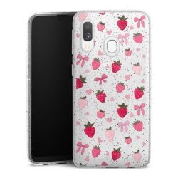 Silikon Glitter Case transparent-silber