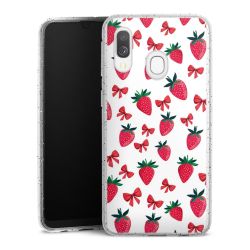 Silikon Glitter Case transparent-silber