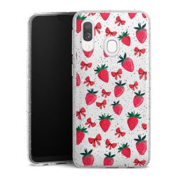 Silikon Glitter Case transparent-silber