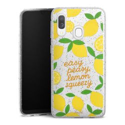 Silikon Glitter Case transparent-silber