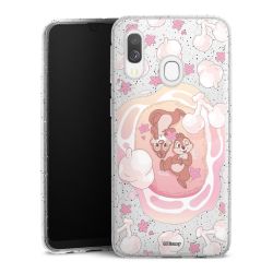 Silikon Glitter Case transparent-silber