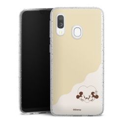 Silikon Glitter Case transparent-silber