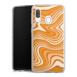 Silikon Glitter Case transparent-silber