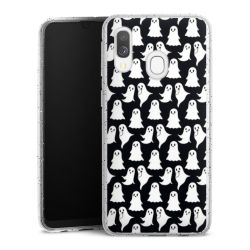 Silikon Glitter Case transparent-silber