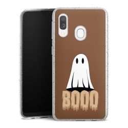 Silikon Glitter Case transparent-silber