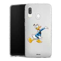 Silikon Glitter Case transparent-silber