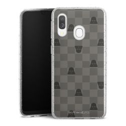 Silikon Glitter Case transparent-silber