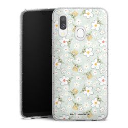 Silikon Glitter Case transparent-silber