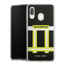 Silikon Glitter Case transparent-silber