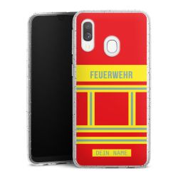 Silikon Glitter Case transparent-silber