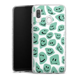 Silikon Glitter Case transparent-silber