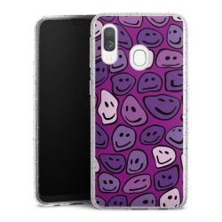 Silikon Glitter Case transparent-silber